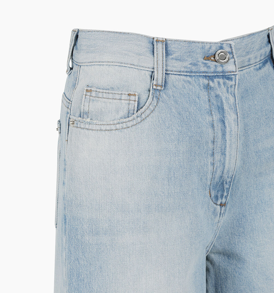 Light color jeans - sisley k wide jeans - Light Blue | Sisley K image number 3